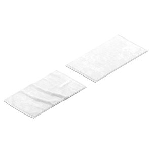 White Small Bath Towel Set - flat and crumpled shower beach towels