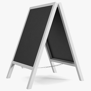 Wooden Chalkboard Sign White Clear model