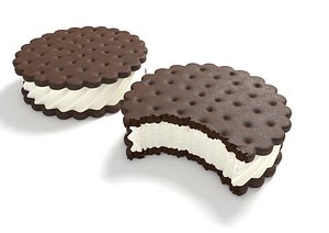 ice cream sandwich cookies 3D model
