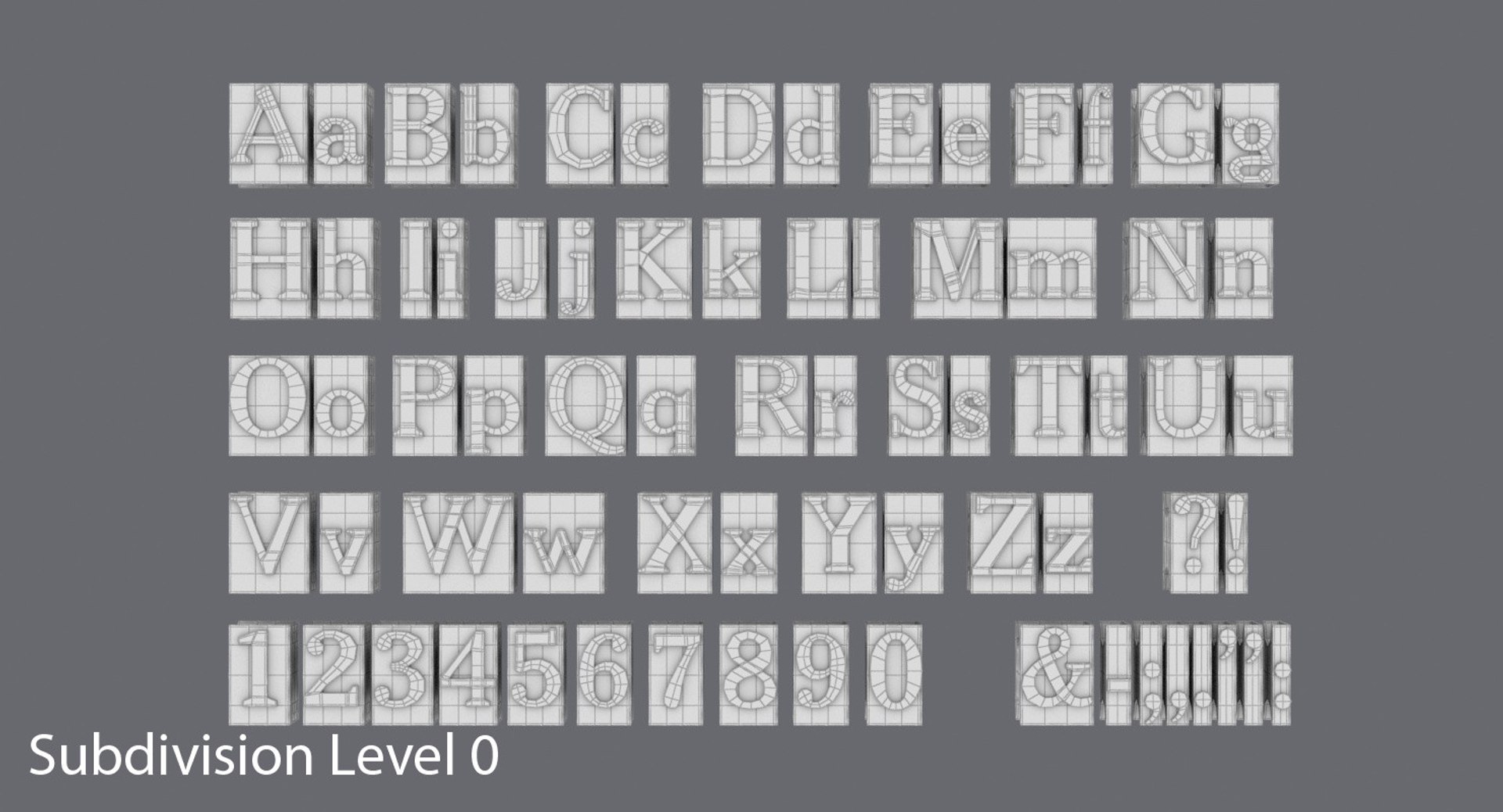 3d Model Typesetting Letters
