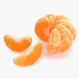 Peeled Tangerine Fruit with Slices