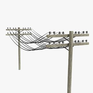 telephone poles 3d max