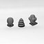 free cartoon trees 3d model