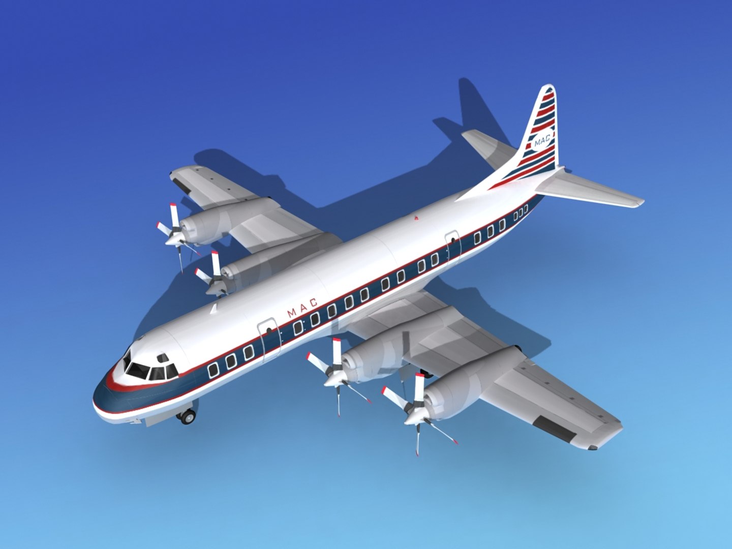 3d Model Propellers Electra Lockheed