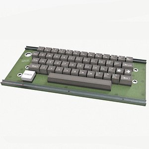 Old broken keyboard 3D model