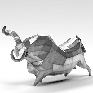 3D bull metal model