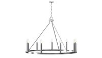 Gilliam Collection Nine-Light Brushed Nickel New Traditional Chandelier By Progress Lighting