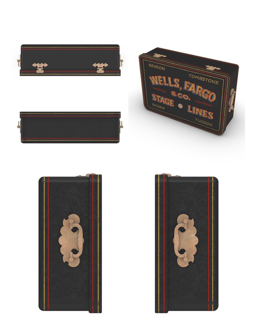 Vintage Wells Fargo Lockbox model TurboSquid 2072483