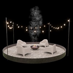 OUTDOOR SITTING AREA 3D