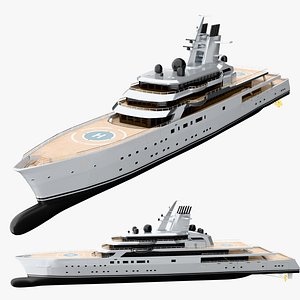Lurssen dragonfly superyacht 3D model