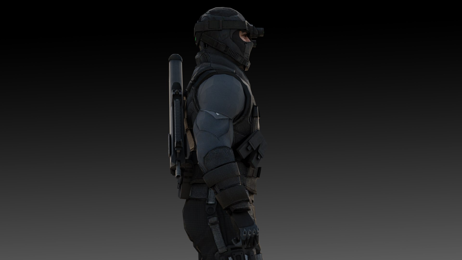 Archer Splinter Cell Conviction 3D Model High-Quality Rigged 3D Model ...