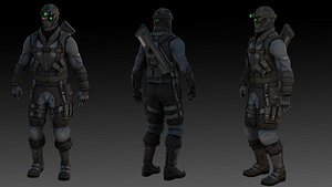 Archer Splinter Cell Conviction 3D Model High-Quality Rigged 3D model