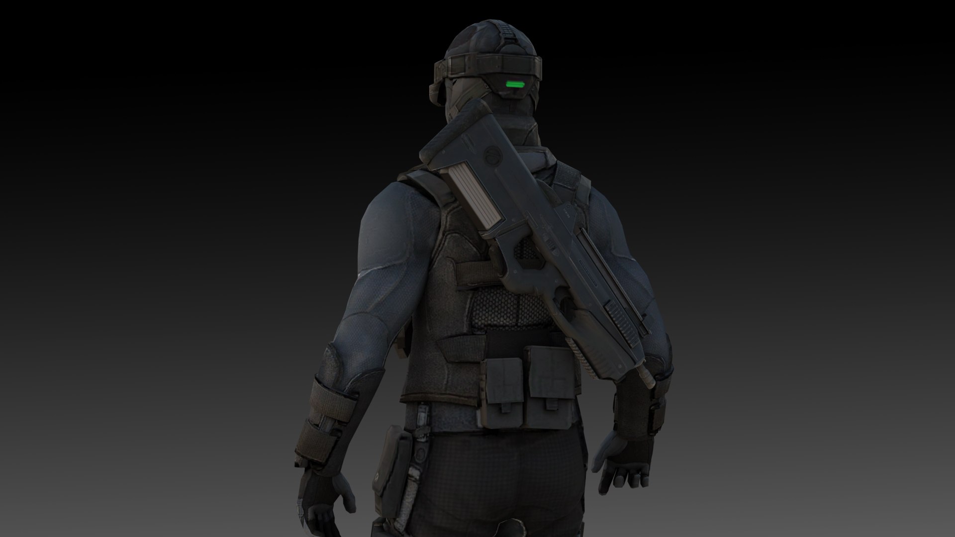 Archer Splinter Cell Conviction 3D Model High-Quality Rigged 3D Model ...