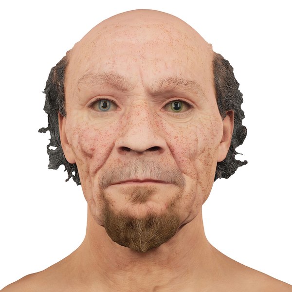 3D Elderly man bum model