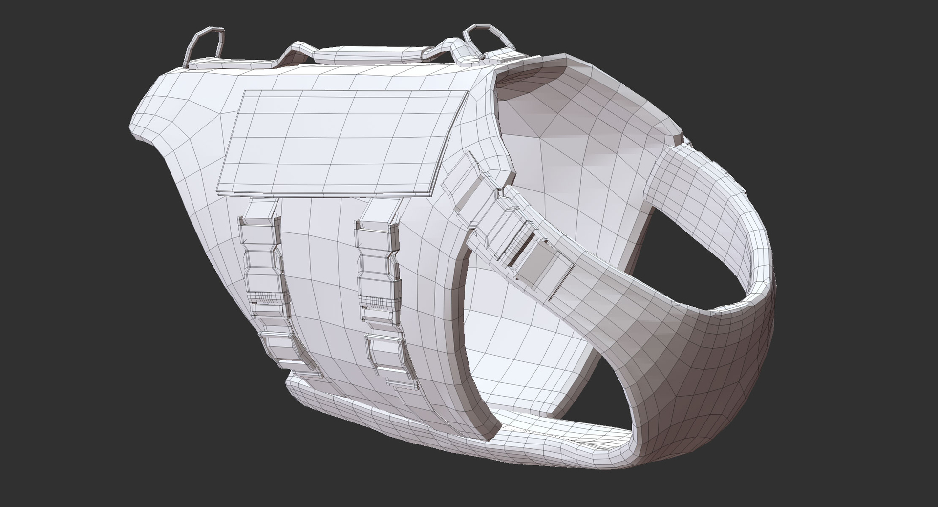 police dog body armor 3d obj