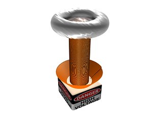 3d model solid state tesla coil