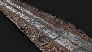 abandoned concrete forest road photogrammetry