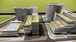 Modern City Block -A5 3D model