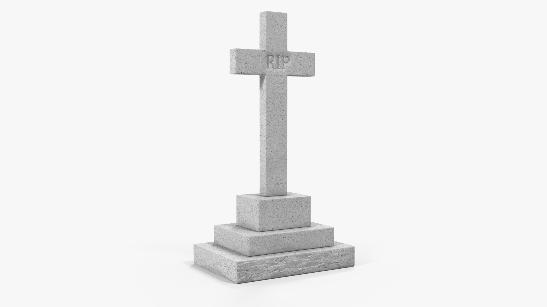 Granite Cross Memorial 3D model preview