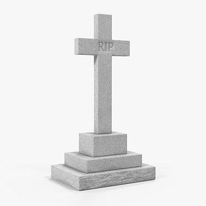 3D granite cross memorial