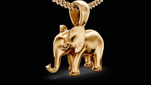Elephant pendant 3D model