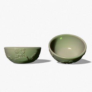 3D model deep plate with petroglyphs for gypsum casting diameter 150mm