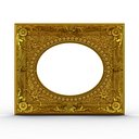 Baroque Picture Frame 4 3D Model