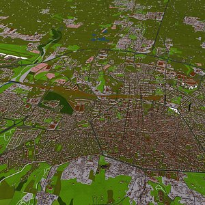 3D bologna city italy model