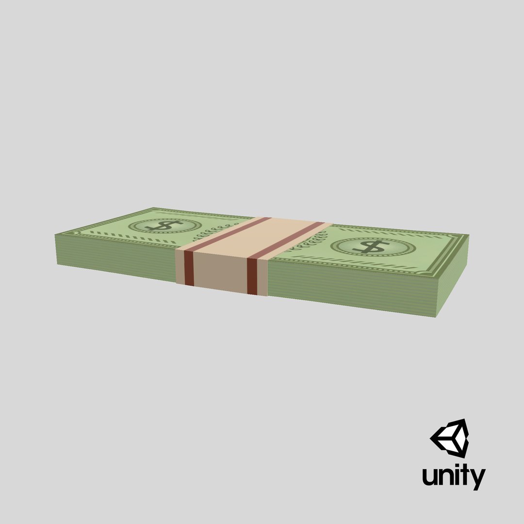 3D Model Cartoon Bills Stack - TurboSquid 2268322