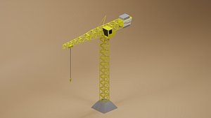 3D Lowpoly Crane model