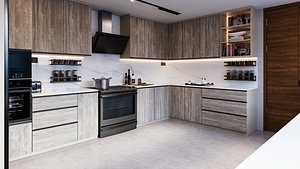 3D Kitchen - Modern Style Blender - Fbx  - OBj model