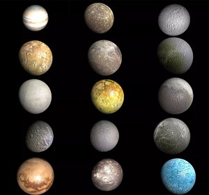 Moons of Saturn Collection 3D model