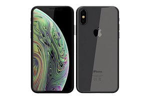 3D apple iphone xs space model