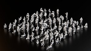 HD People 37 Reading 3D model