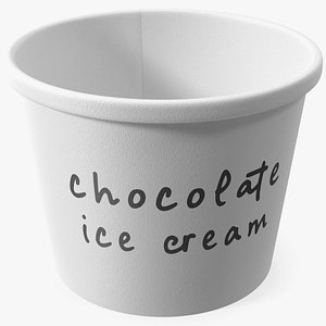 3D model Chocolate Ice Cream Cup Empty