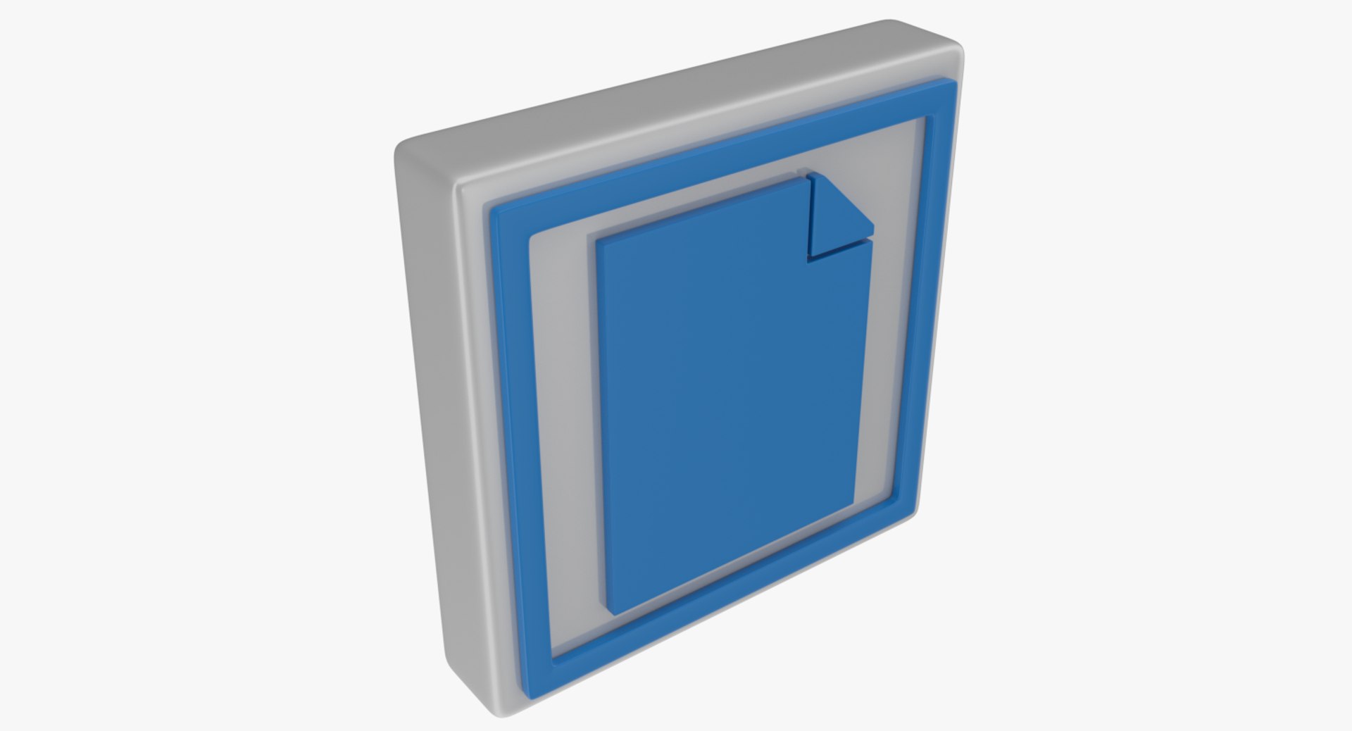 icon document 3d obj