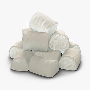 3d model marshmallow grouped