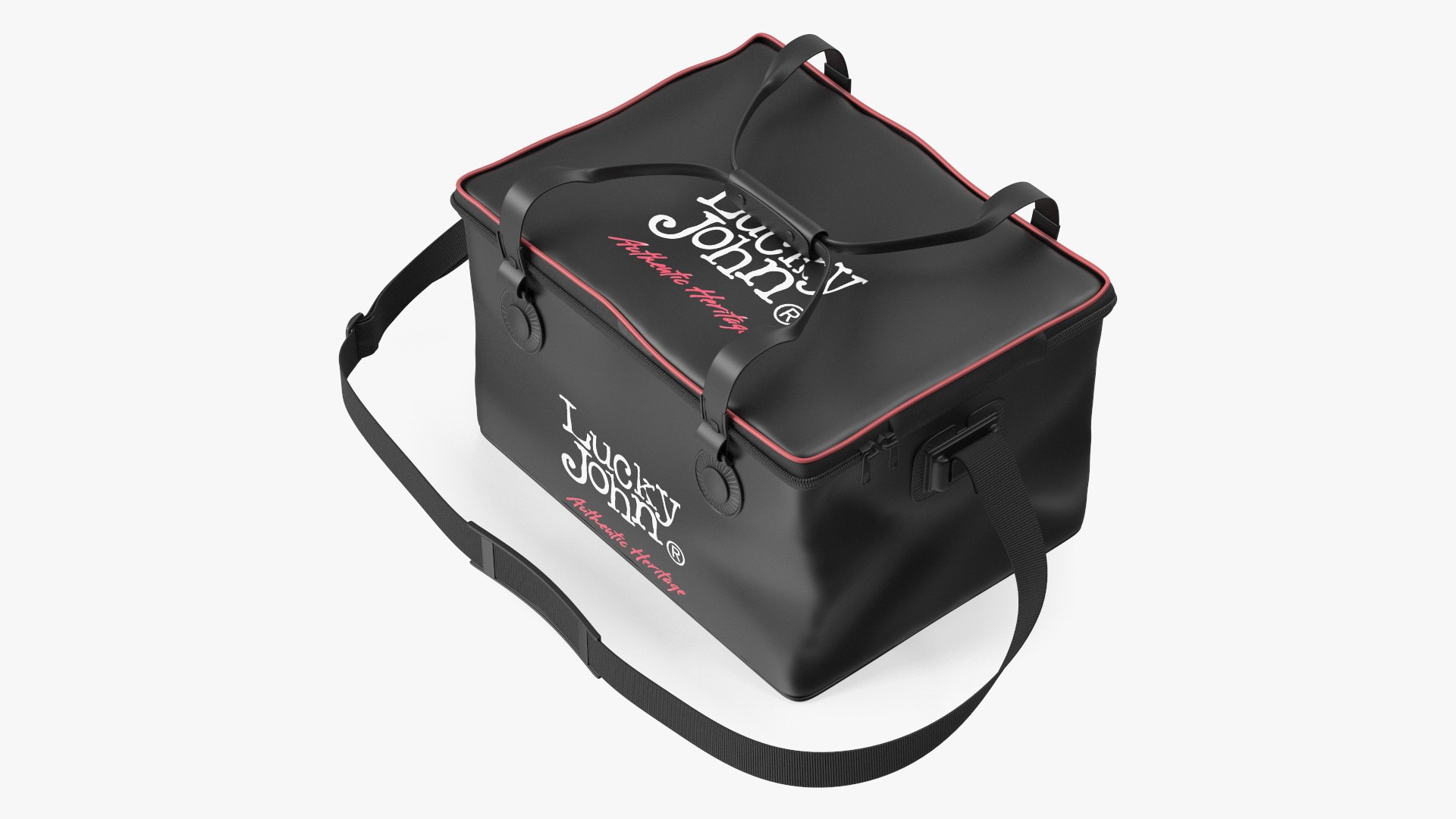Lucky John Black Fishing Bag 3D model preview