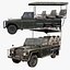 Klasyczny pojazd safari 4x4, zestaw Hipoly i Lowpoly