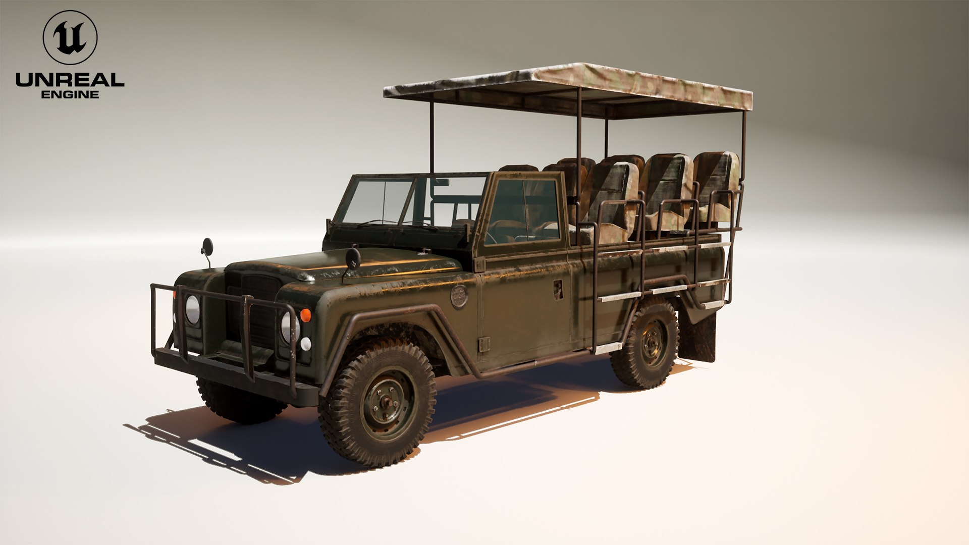 3D model Classic Safari Tour Vehicle 4x4 Hipoly and Lowpoly Bundle https://p.turbosquid.com/ts-thumb/sw/h4LlpG/jw/ue1/jpg/1786813400/1920x1080/fit_q87/87ca0064983f118b4820f84796b4bcee36616194/ue1.jpg