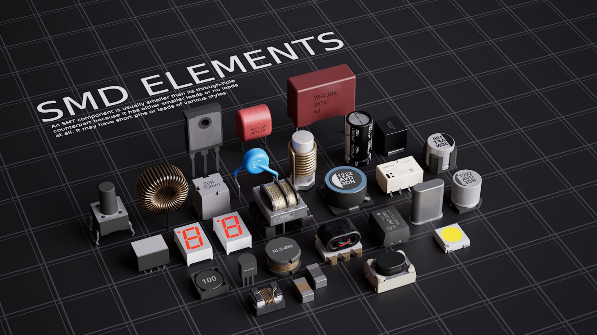 3D Electronic Bord Components https://p.turbosquid.com/ts-thumb/sw/jYb0XD/Pj/1page21655719041707253365/png/1707249823/1920x1080/fit_q87/89f8bc42b70fc869872985b4e1c06b9bd45ba8d8/1page21655719041707253365.jpg