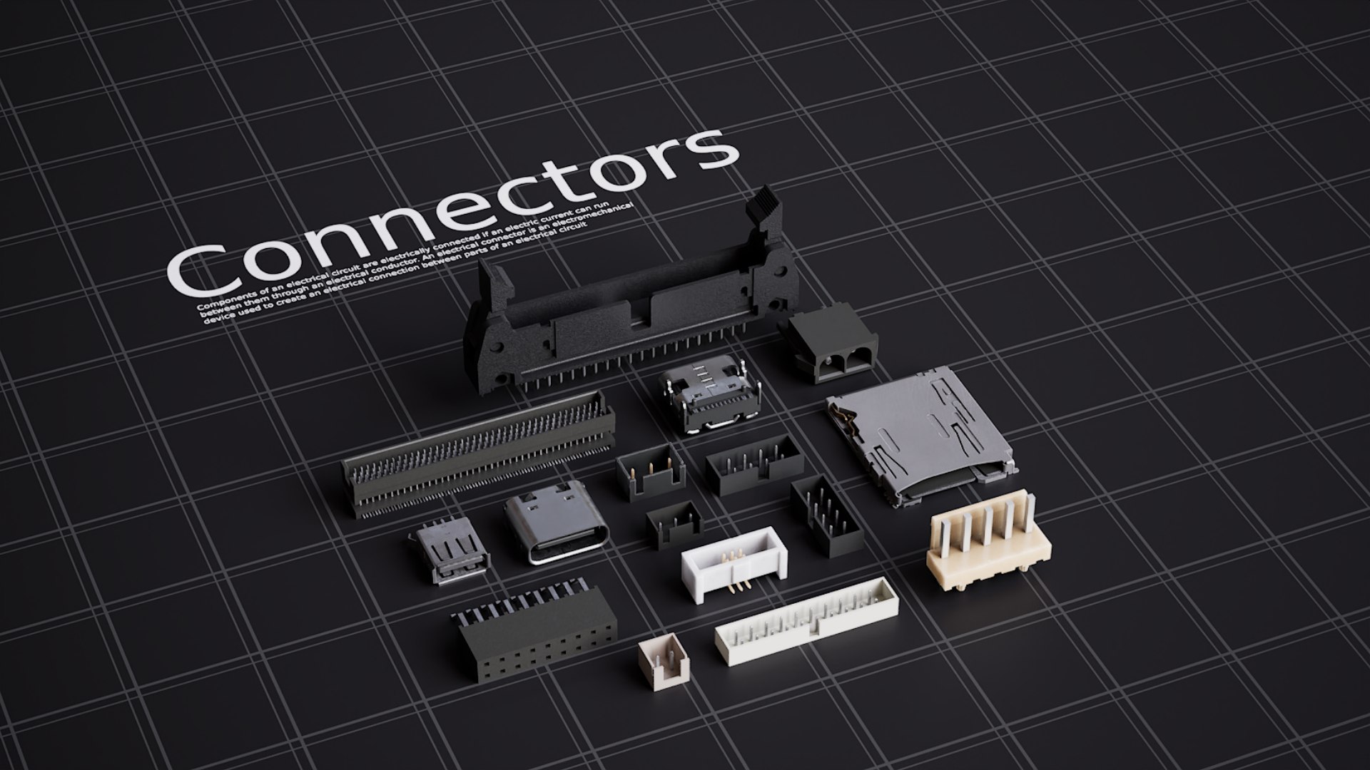 3D Electronic Bord Components https://p.turbosquid.com/ts-thumb/sw/jYb0XD/YJ/1page21655719041707253608/png/1707250075/1920x1080/fit_q87/1b306e010aa2d56d8d679f644425f7267a6c40ed/1page21655719041707253608.jpg