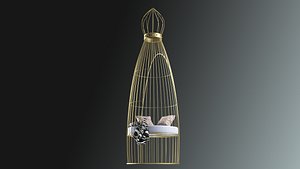 Birdcage Chair- Whimsical Elegance 3D model