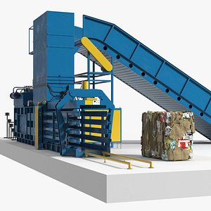 Automatic Horizontal Baler Blue