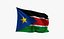 Realistyczna animowana flaga - Rigged mikrotekstura - Umieść własną teksturę - Def South Sudan