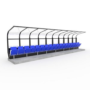 Soccer Bench 15 3D model