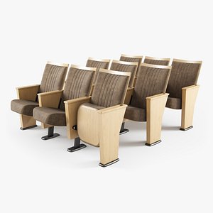 hussey seating auditorium chair 3D