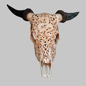 goat skull 3d dxf