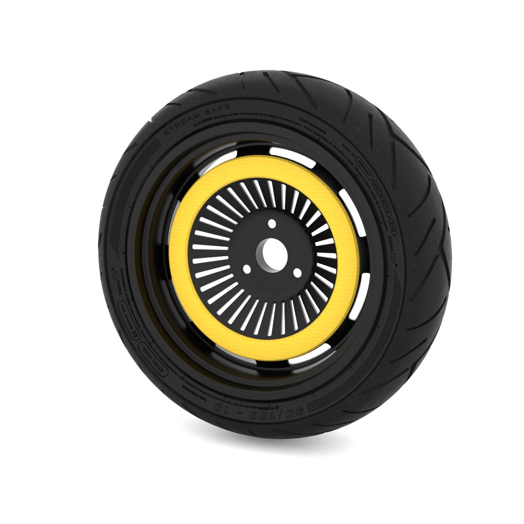 3D Scooter Tyre With Rim Model - TurboSquid 2509423