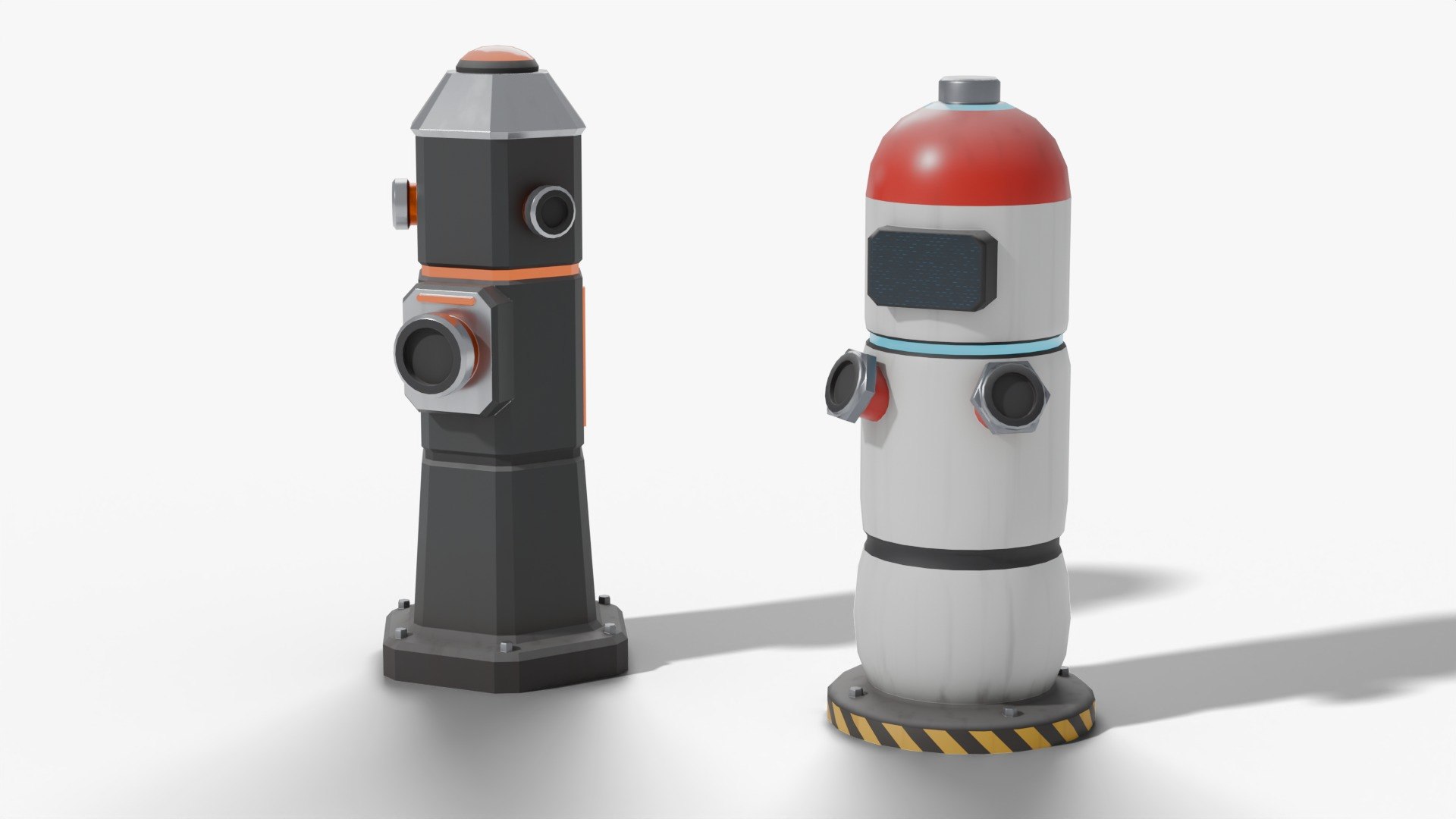 3D Fire Hydrant Pack - 9 Modern and Sci-Fi Hydrants Game Ready PBR model https://p.turbosquid.com/ts-thumb/sx/9YJXWw/3C/firehydrant_pack_05_scifi/jpg/1792620539/1920x1080/fit_q87/46f803ce4e3463ccdec43fdf958f3cf8064a58cc/firehydrant_pack_05_scifi.jpg